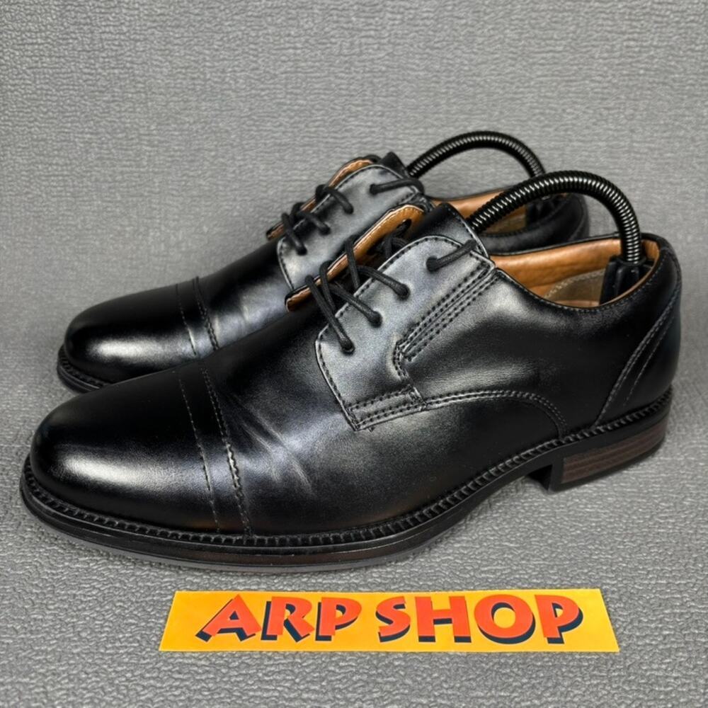 George Branford Oxford 36178937 Size 7.5 Men's Black Casual Dress Shoes